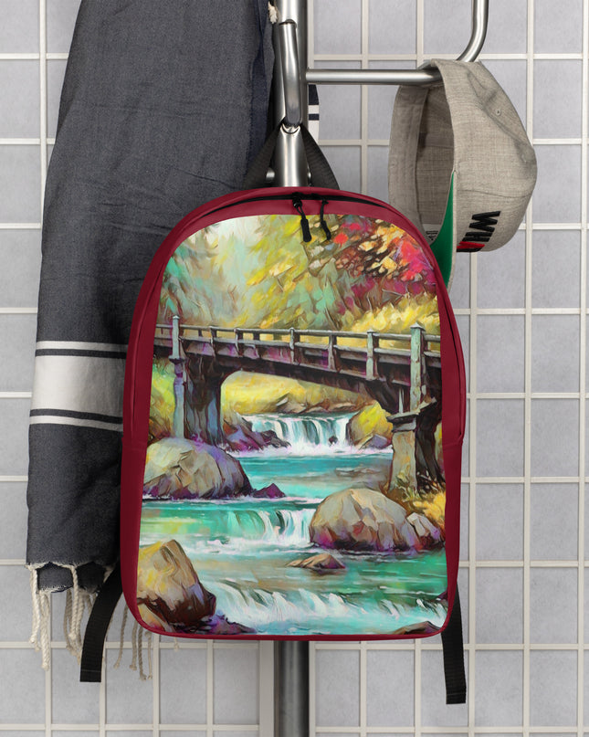 Oregon Bridge - Digital Art - Minimalist Backpack