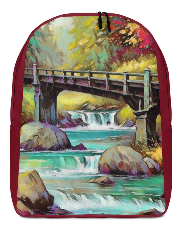Oregon Bridge - Digital Art - Minimalist Backpack