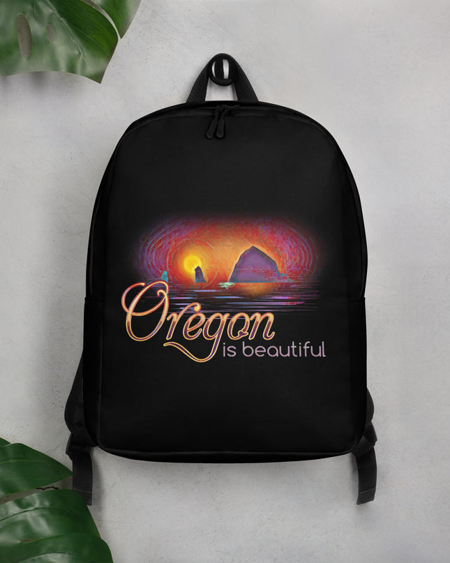 Oregon is Beautiful - Haystack Rock/2 - Minimalist Backpack