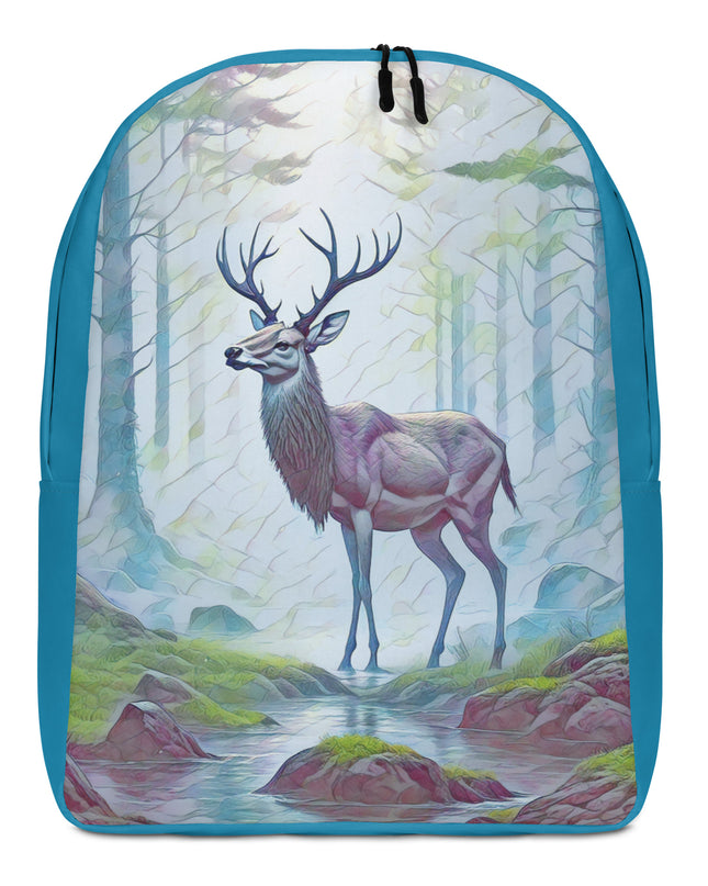 Oregon Deer in the Woods - Digital Art - Minimalist Backpack