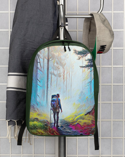Hiking the Oregon Woods - Digital Art - Minimalist Backpack