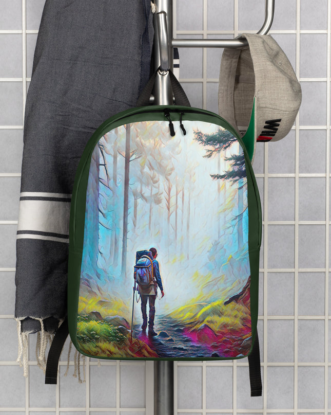 Hiking the Oregon Woods - Digital Art - Minimalist Backpack