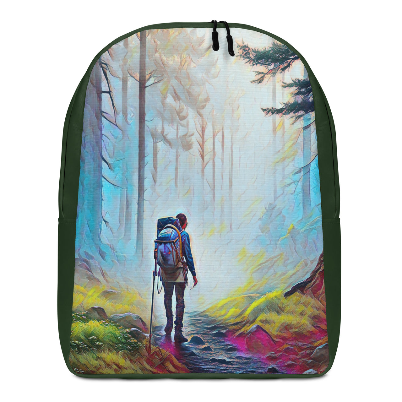 Hiking the Oregon Woods - Digital Art - Minimalist Backpack