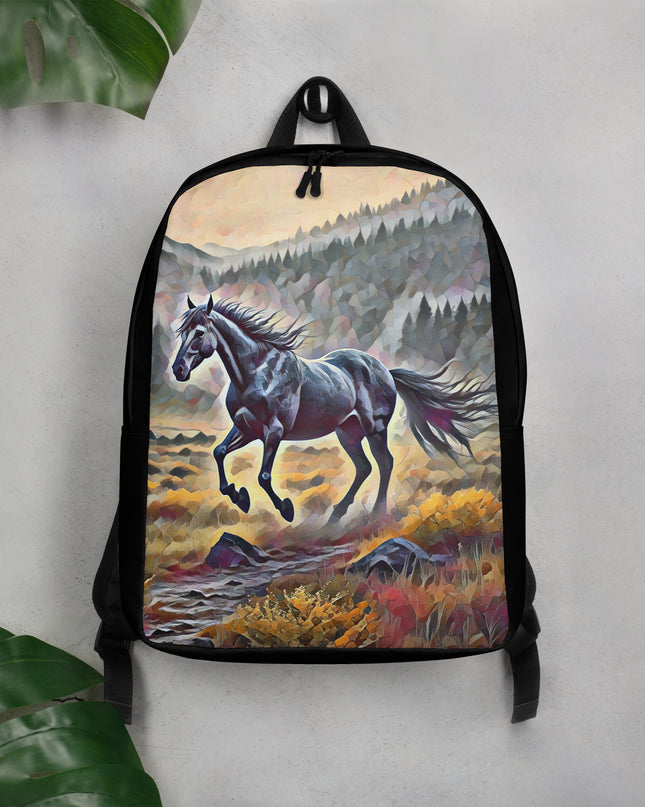 Oregon Running Horse - Digital Art - Minimalist Backpack