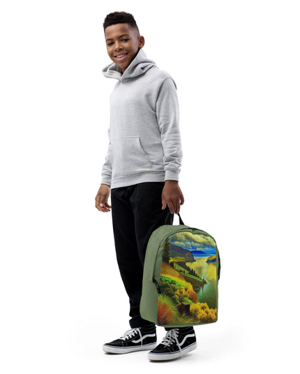 Columbia River Gorge - Digital Art - Minimalist Backpack