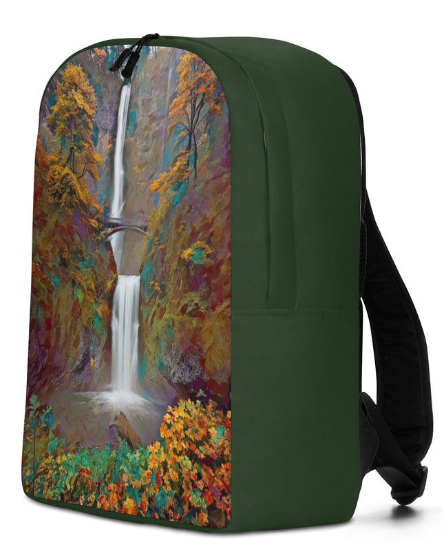 Multnomah Falls - Digital Art - Minimalist Backpack