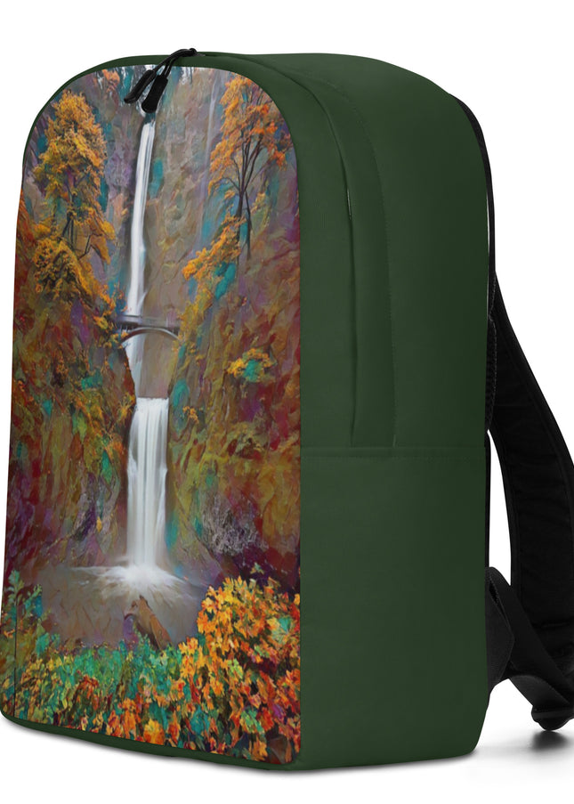 Multnomah Falls - Digital Art - Minimalist Backpack