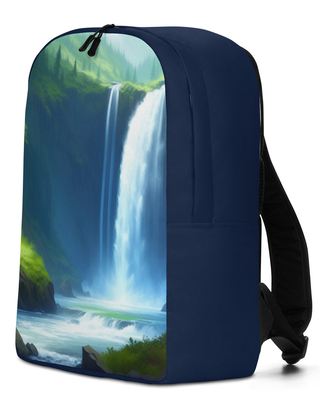 Oregon Waterfalls - Digital Art - Minimalist Backpack