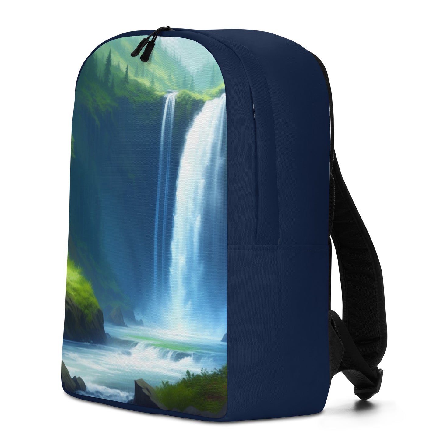 Oregon Waterfalls - Digital Art - Minimalist Backpack