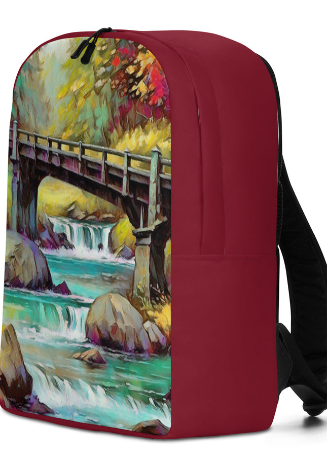 Oregon Bridge - Digital Art - Minimalist Backpack