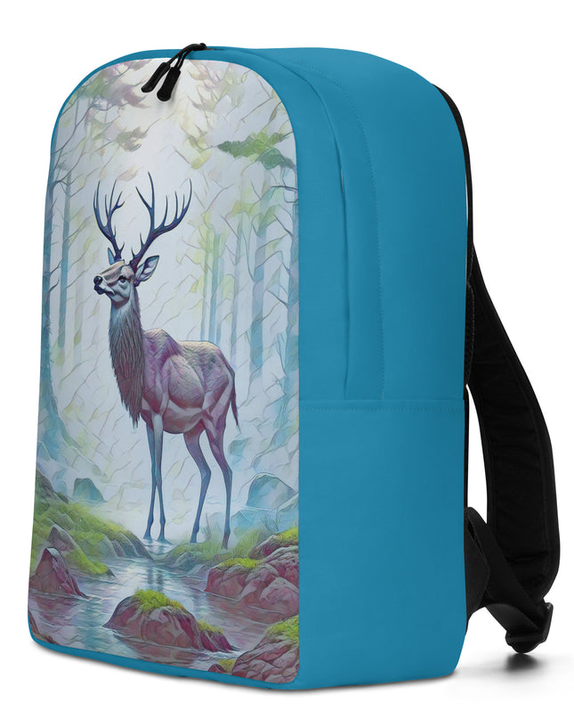 Oregon Deer in the Woods - Digital Art - Minimalist Backpack