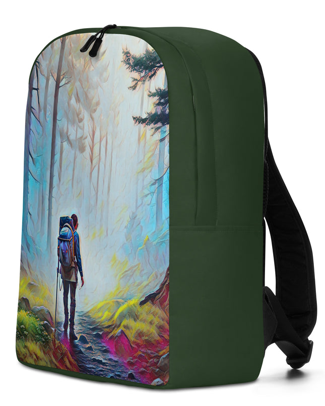 Hiking the Oregon Woods - Digital Art - Minimalist Backpack