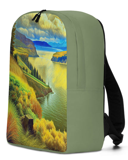 Columbia River Gorge - Digital Art - Minimalist Backpack