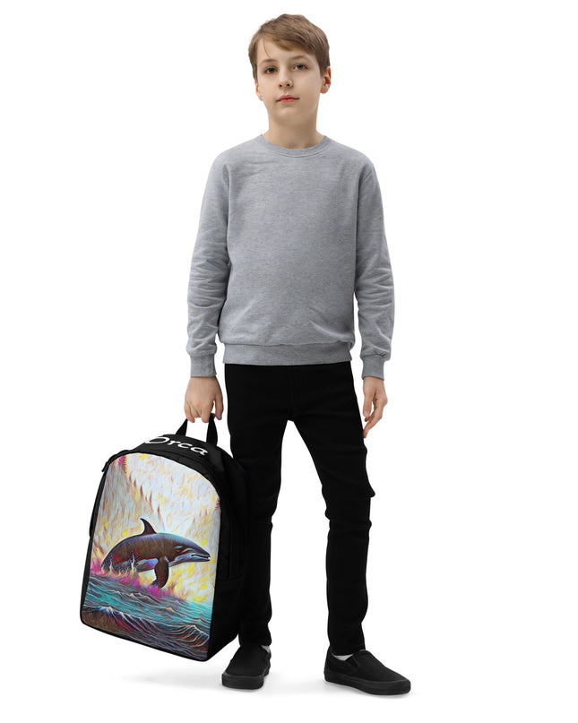 Pacific Northwest Orca - Digital Art - Minimalist Backpack
