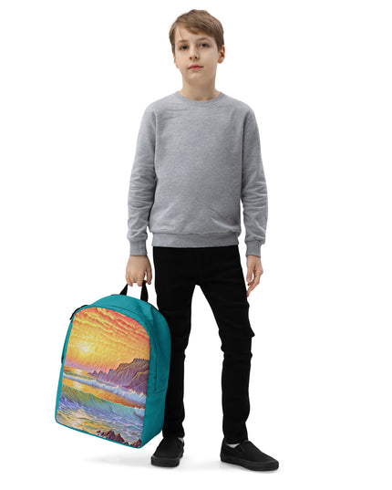 Oregon Coast Sunset - Digital Art - Minimalist Backpack