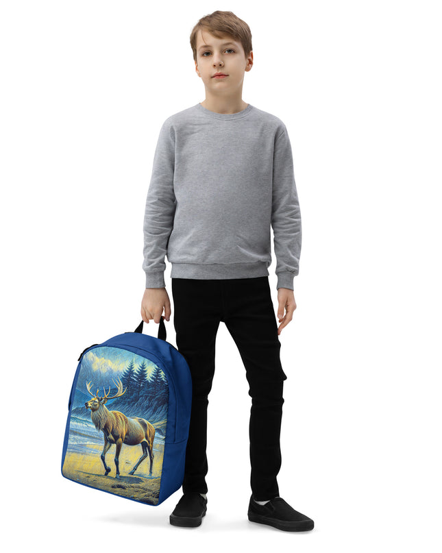 Elk on the Beach - Digital Art - Minimalist Backpack