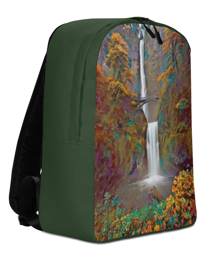 Multnomah Falls - Digital Art - Minimalist Backpack