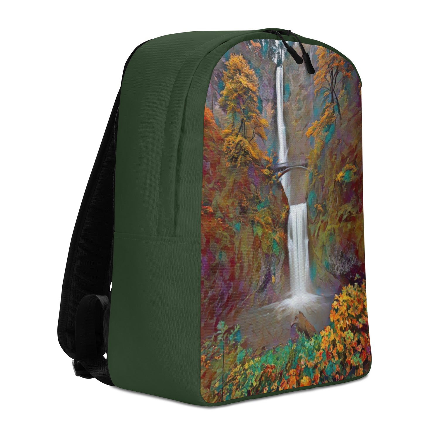 Multnomah Falls - Digital Art - Minimalist Backpack