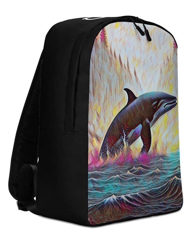 Pacific Northwest Orca - Digital Art - Minimalist Backpack