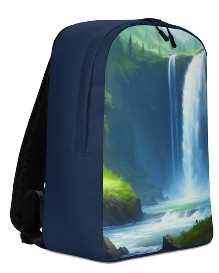Oregon Waterfalls - Digital Art - Minimalist Backpack