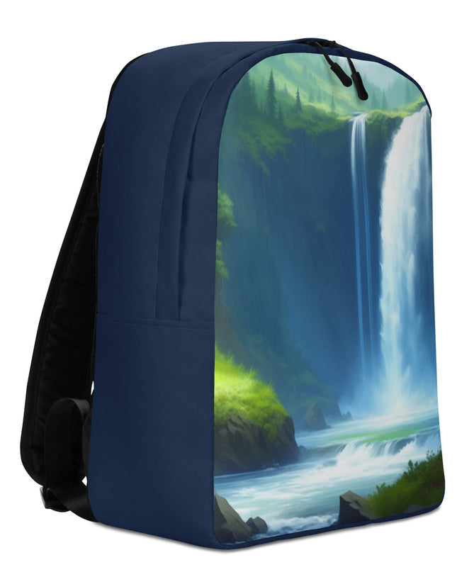 Oregon Waterfalls - Digital Art - Minimalist Backpack