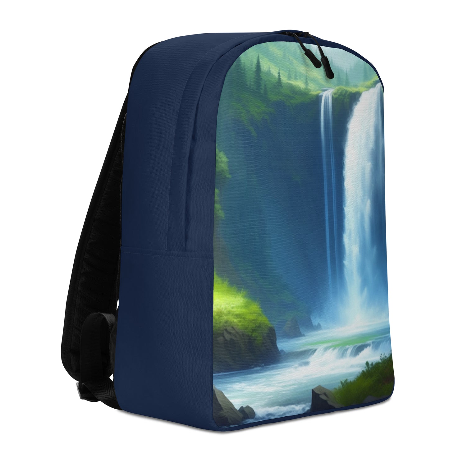 Oregon Waterfalls - Digital Art - Minimalist Backpack