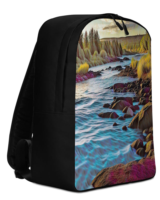 Oregon River - Digital Art - Minimalist Backpack