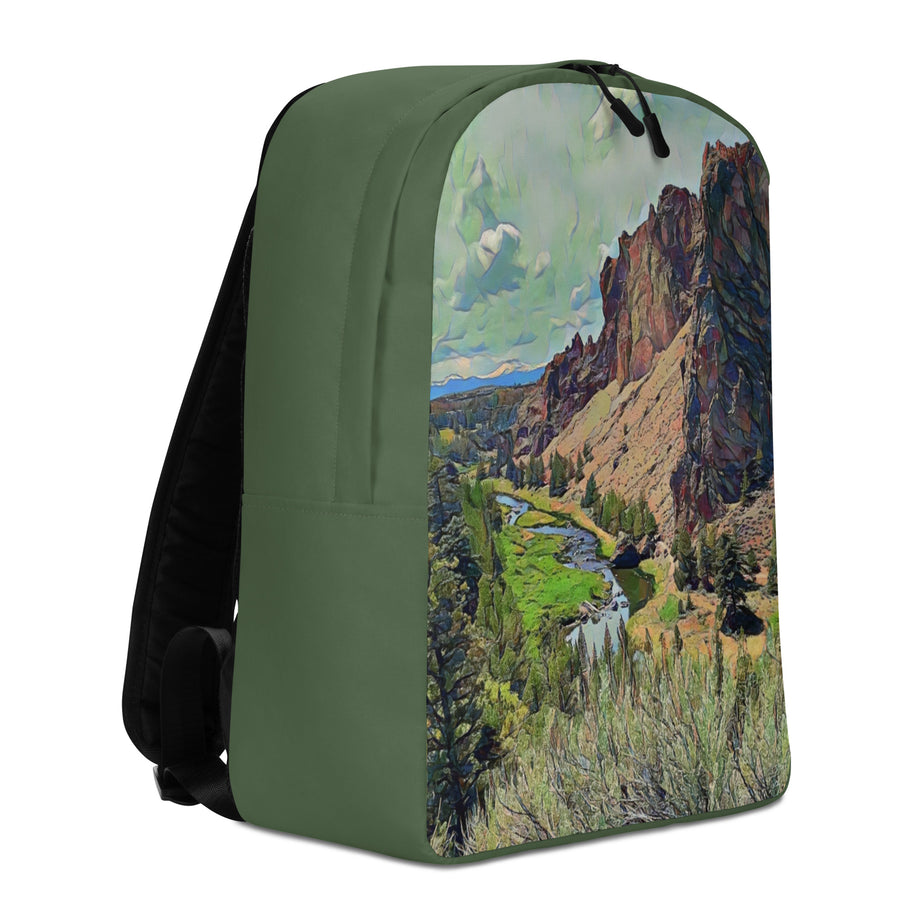 Smith Rock Digital Art Minimalist Backpack Oregon Collectibles