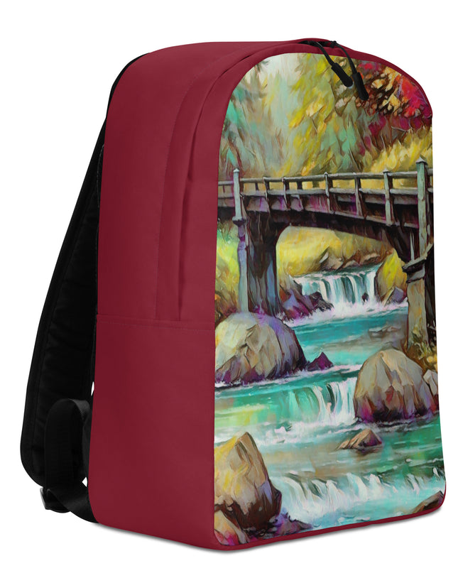 Oregon Bridge - Digital Art - Minimalist Backpack