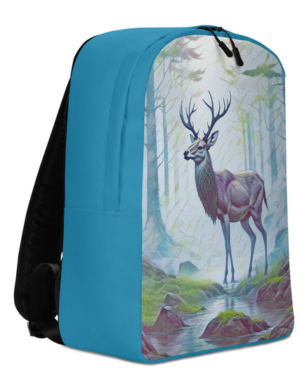 Oregon Deer in the Woods - Digital Art - Minimalist Backpack