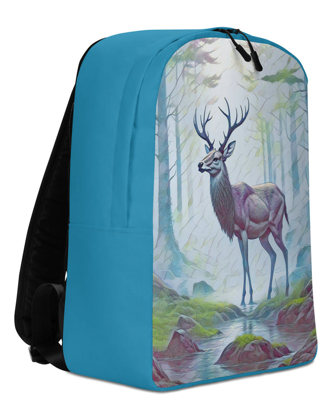Oregon Deer in the Woods - Digital Art - Minimalist Backpack