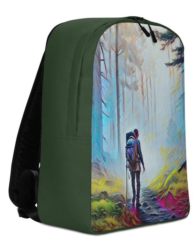 Hiking the Oregon Woods - Digital Art - Minimalist Backpack