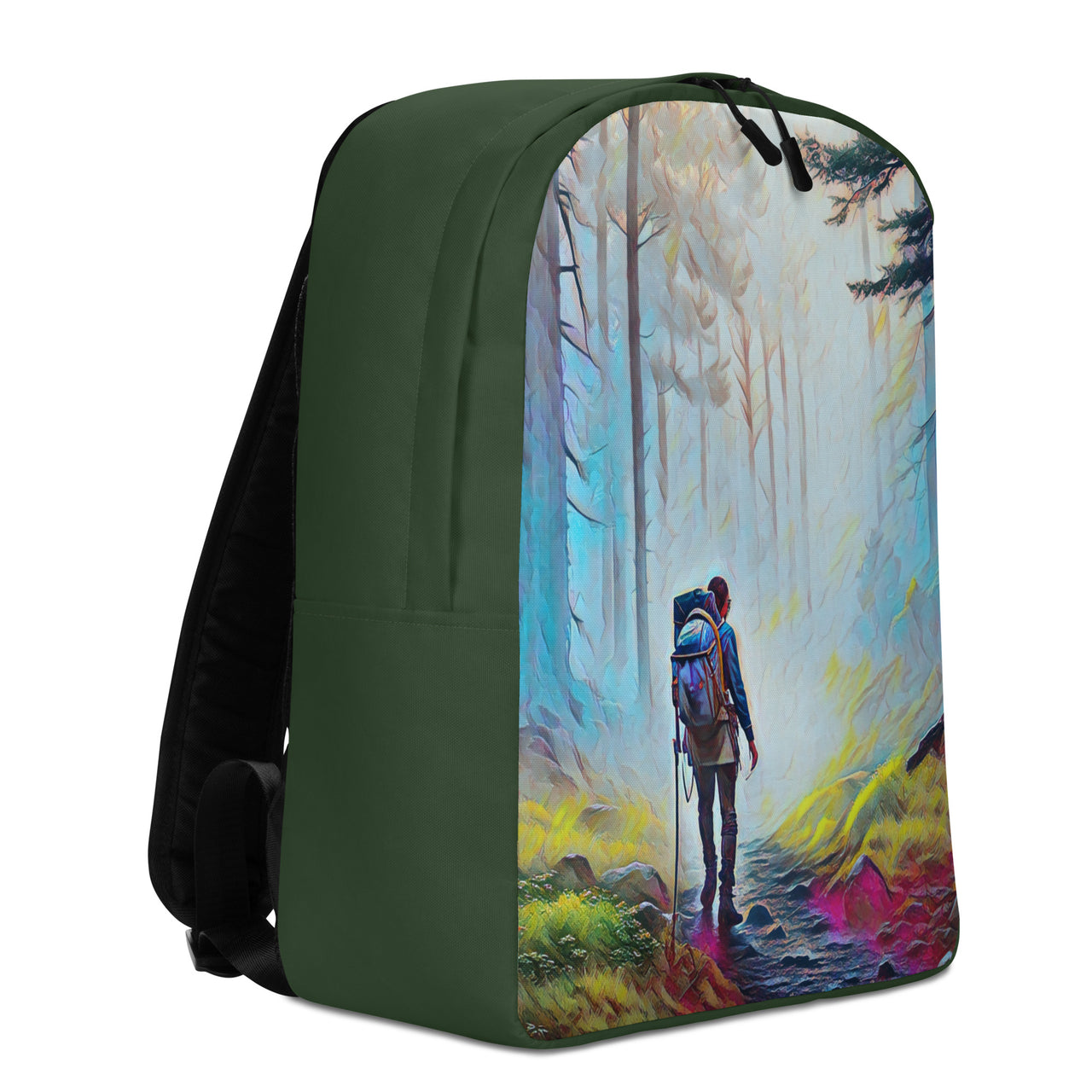 Hiking the Oregon Woods - Digital Art - Minimalist Backpack