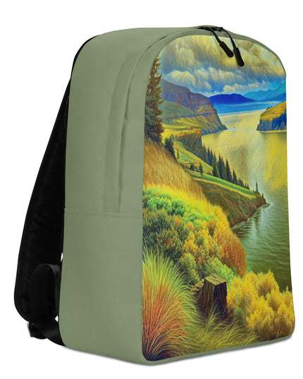 Columbia River Gorge - Digital Art - Minimalist Backpack
