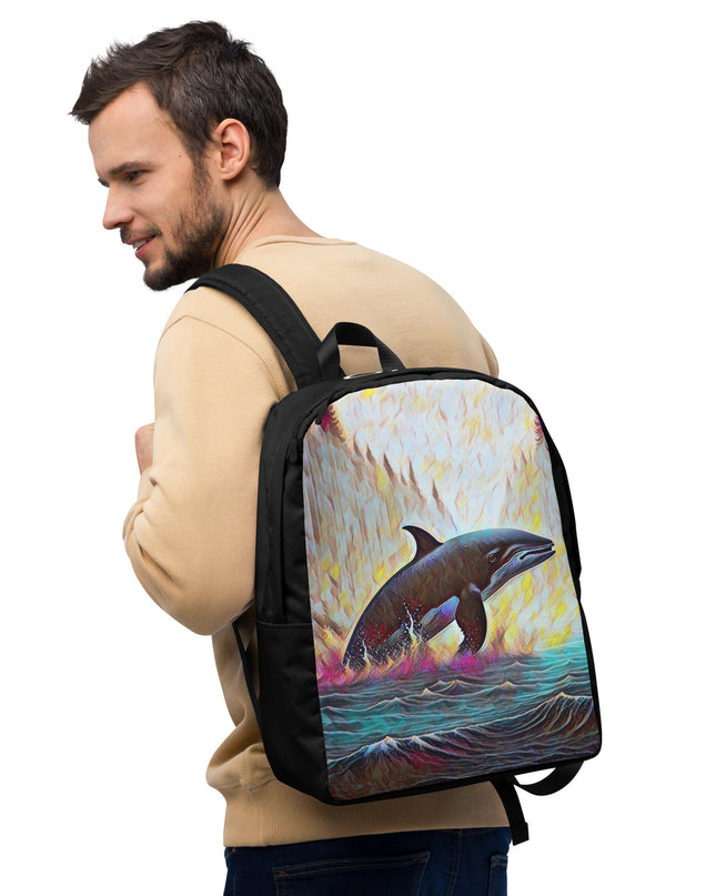 Pacific Northwest Orca - Digital Art - Minimalist Backpack