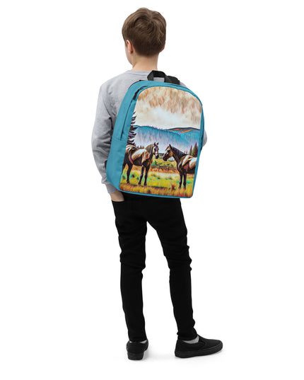 Central Oregon Horses - Digital Art - Minimalist Backpack