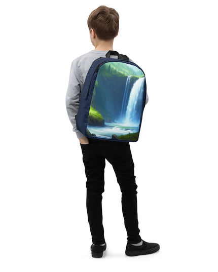 Oregon Waterfalls - Digital Art - Minimalist Backpack
