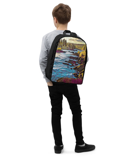Oregon River - Digital Art - Minimalist Backpack