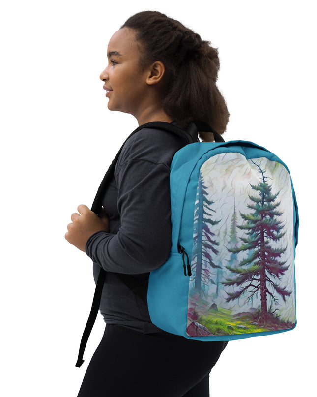 into the Oregon Woods - Digital Art - Minimalist Backpack