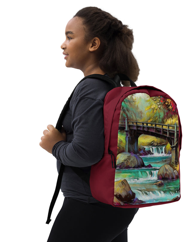 Oregon Bridge - Digital Art - Minimalist Backpack