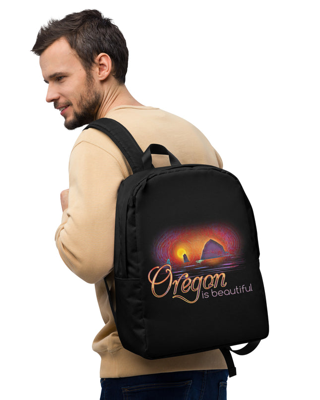 Oregon is Beautiful - Haystack Rock/2 - Minimalist Backpack