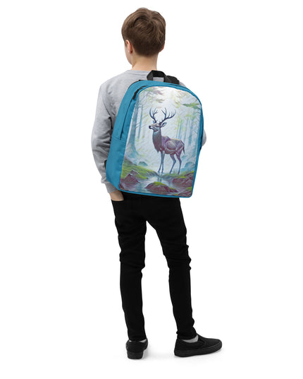 Oregon Deer in the Woods - Digital Art - Minimalist Backpack