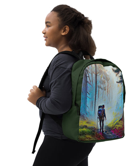 Hiking the Oregon Woods - Digital Art - Minimalist Backpack