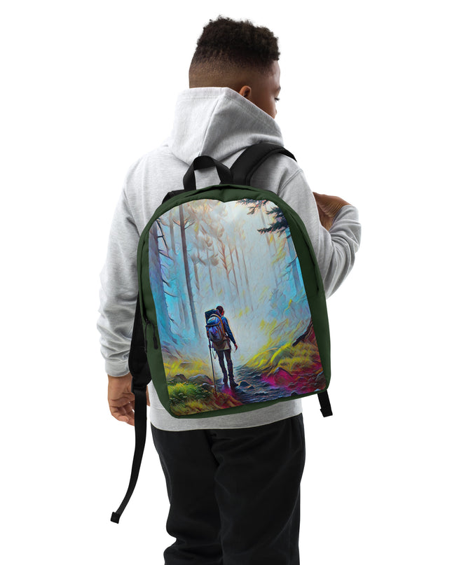 Hiking the Oregon Woods - Digital Art - Minimalist Backpack