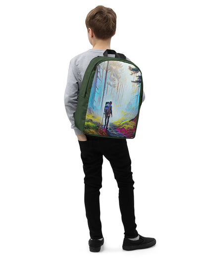 Hiking the Oregon Woods - Digital Art - Minimalist Backpack