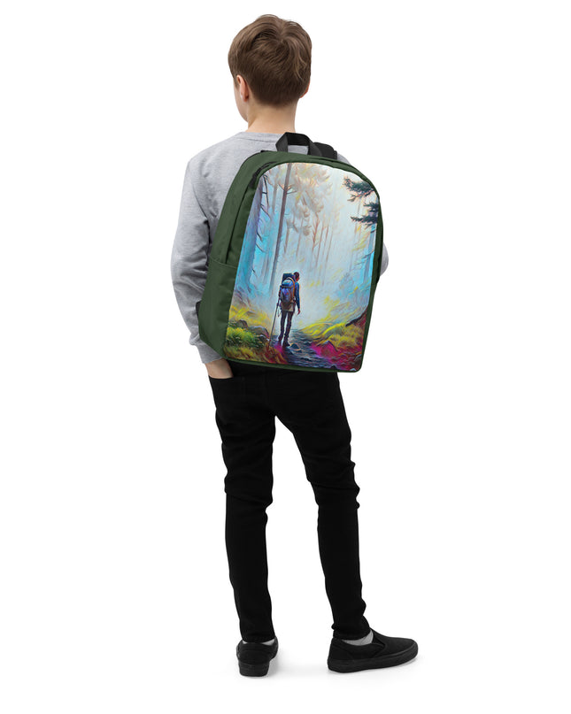 Hiking the Oregon Woods - Digital Art - Minimalist Backpack