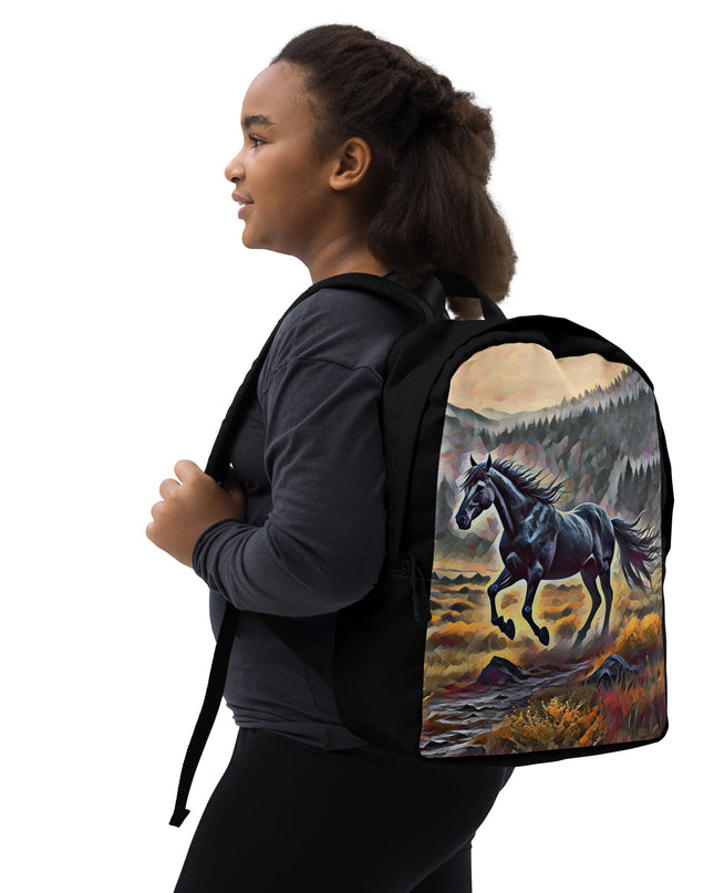 Oregon Running Horse - Digital Art - Minimalist Backpack