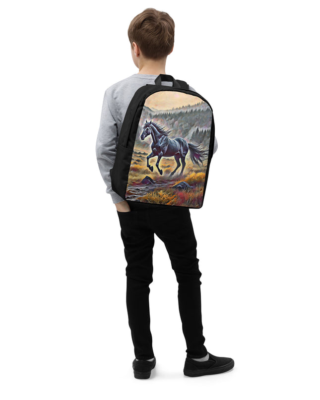 Oregon Running Horse - Digital Art - Minimalist Backpack