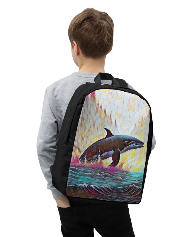 Pacific Northwest Orca - Digital Art - Minimalist Backpack