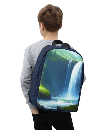 Oregon Waterfalls - Digital Art - Minimalist Backpack